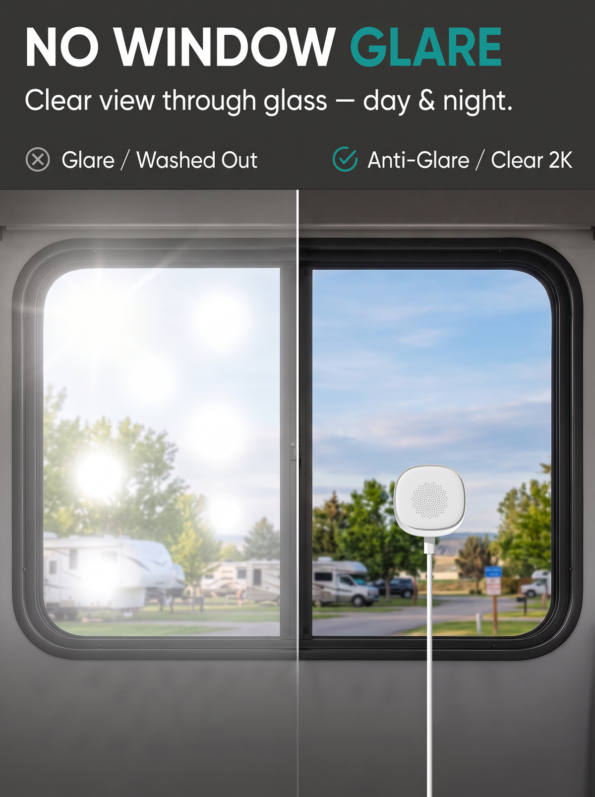 Zmodo  New 4MP Rv Window Camera No Drill, 2.4/5GHz Security Camera