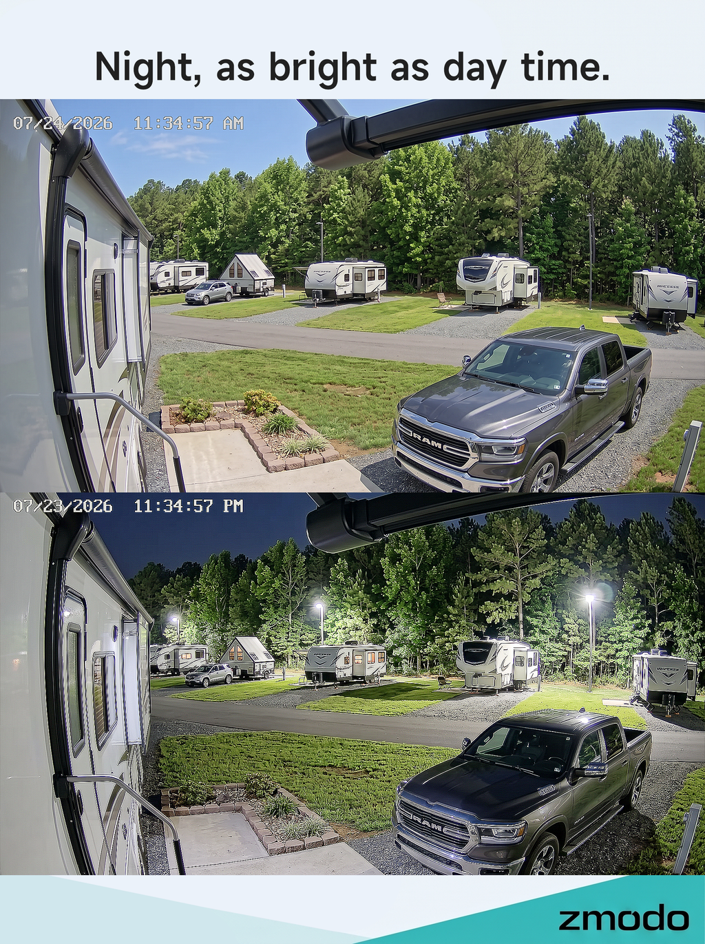Zmodo  New 4MP Rv Window Camera No Drill, 2.4/5GHz Security Camera