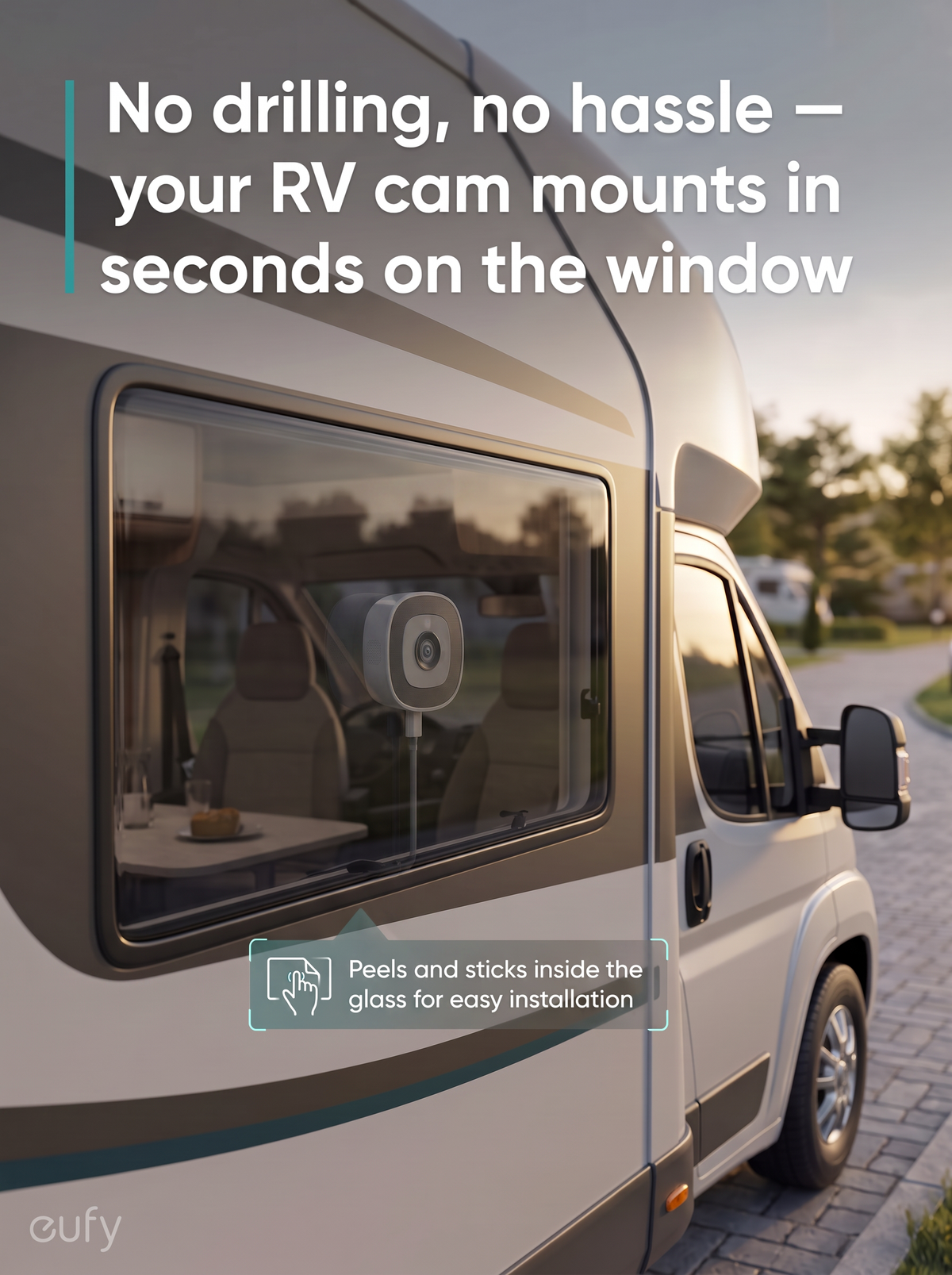Zmodo  New 4MP Rv Window Camera No Drill, 2.4/5GHz Security Camera