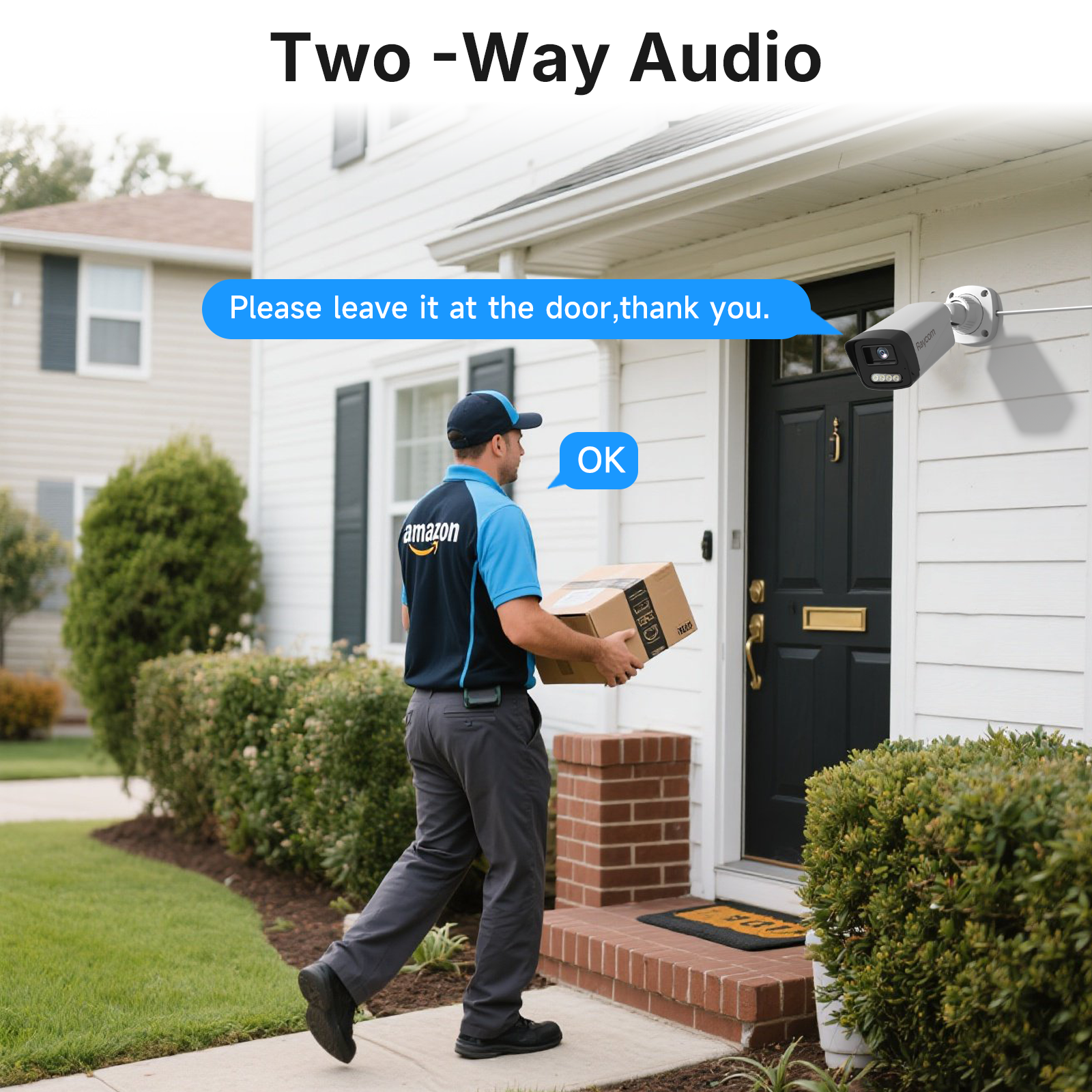 Rraycom 4CH POE Security camera system with 4 cameras with 1TB hard drive