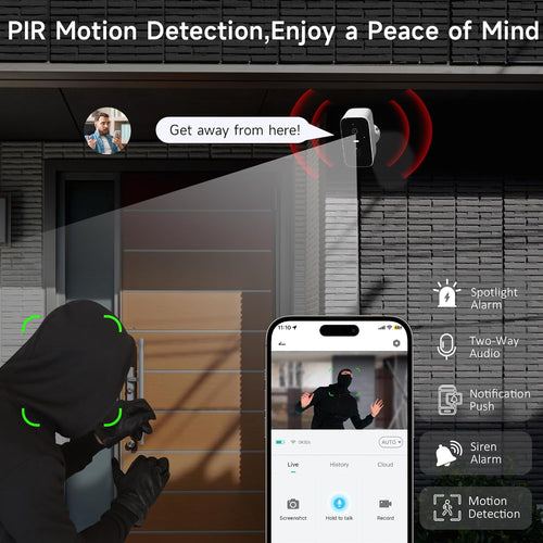 2K Battery Powered Surveillance Indoor Home Camera--C367