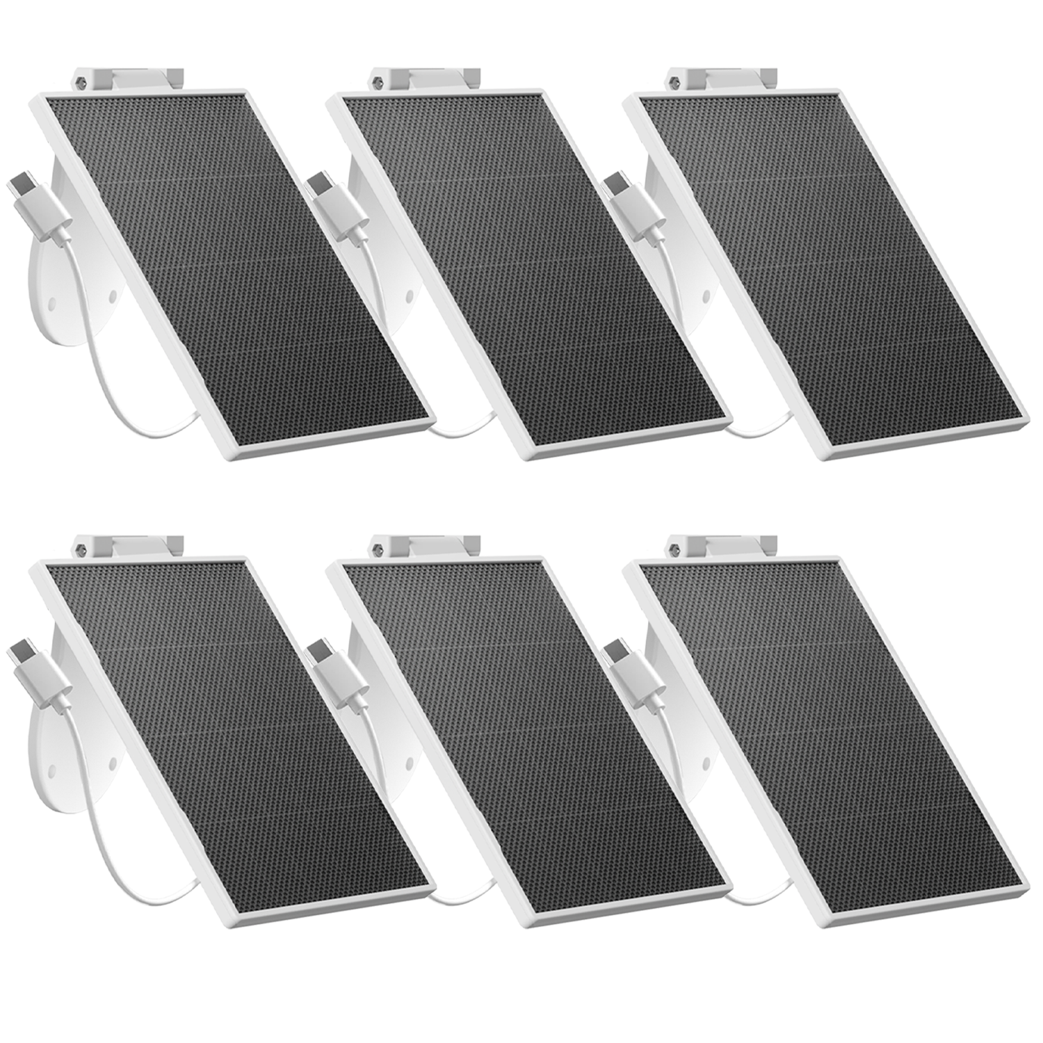 2W Solar Panels for Security Camera 6Pack