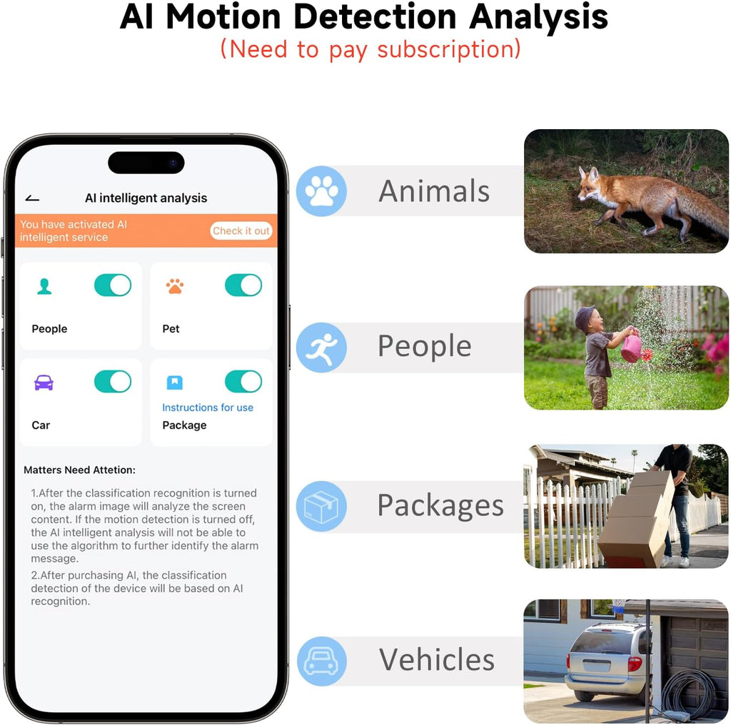 2K Wireless Outdoor Security Camera – Battery Powered, Indoor/Outdoor Surveillance for Home--C367