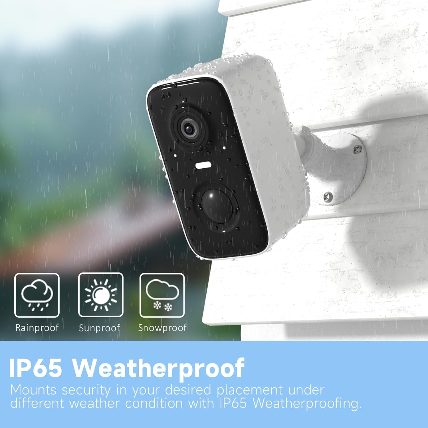 2K Wireless Outdoor Security Camera – Battery Powered, Indoor/Outdoor Surveillance for Home--C367