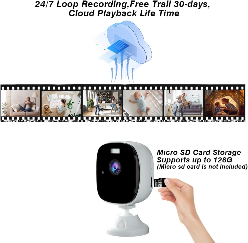 Rraycom 2K Mini T1 Cameras for Home Security - Main Image