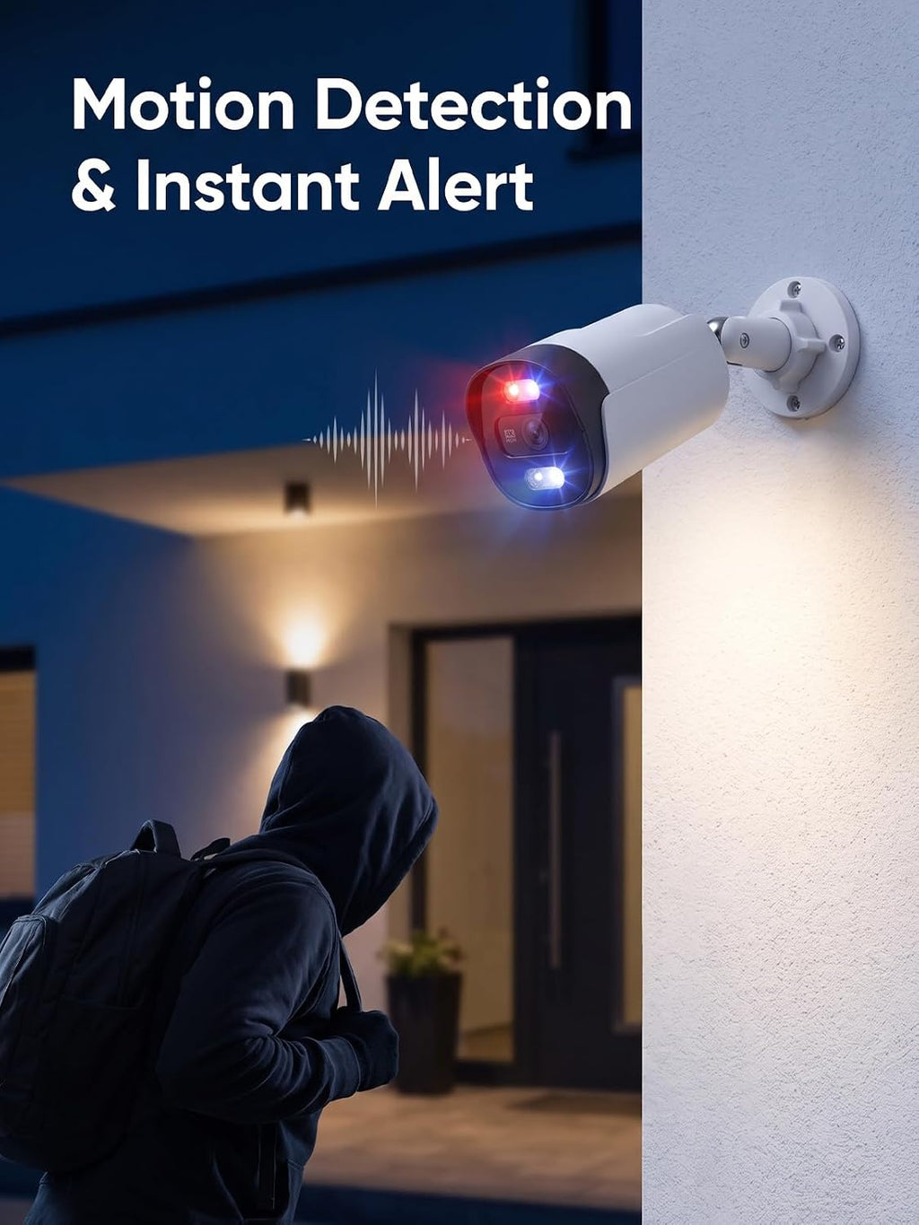 Rraycom 8CH 8MP PoE Security Camera System, Outdoor Cameras, 3TB HDD