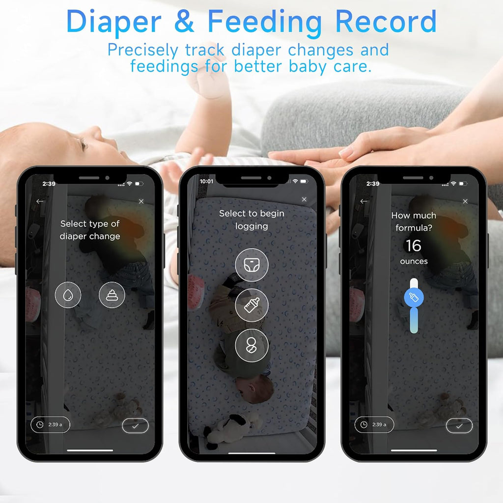 Instababy Smart Baby Monitor with Floor Stand--T1-BM