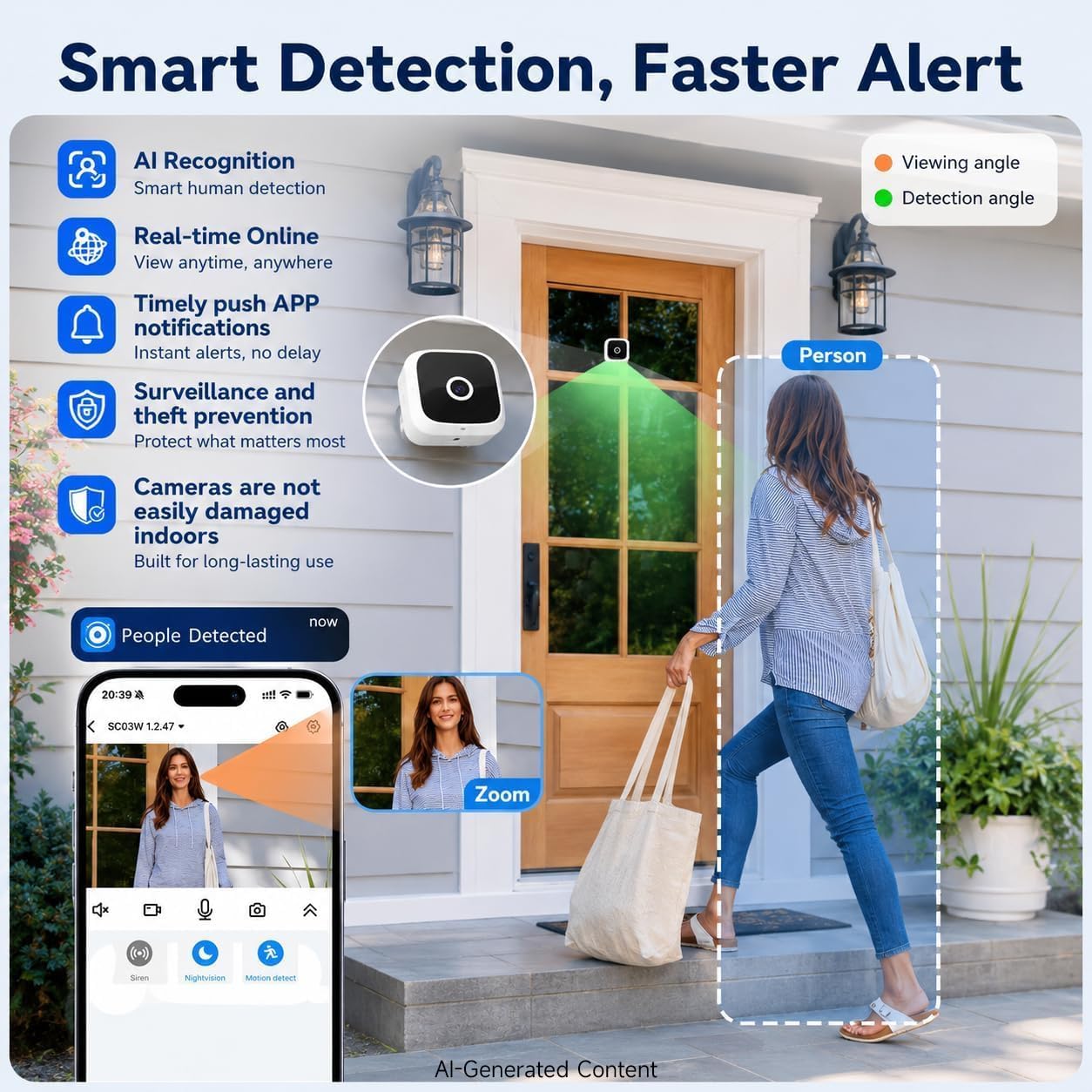 2.5K Window Camera Wireless,No-Drill Install,2.4GHz & 5GHz WiFi Indoor Cameras 6s Pre-Roll, Battery Powered,