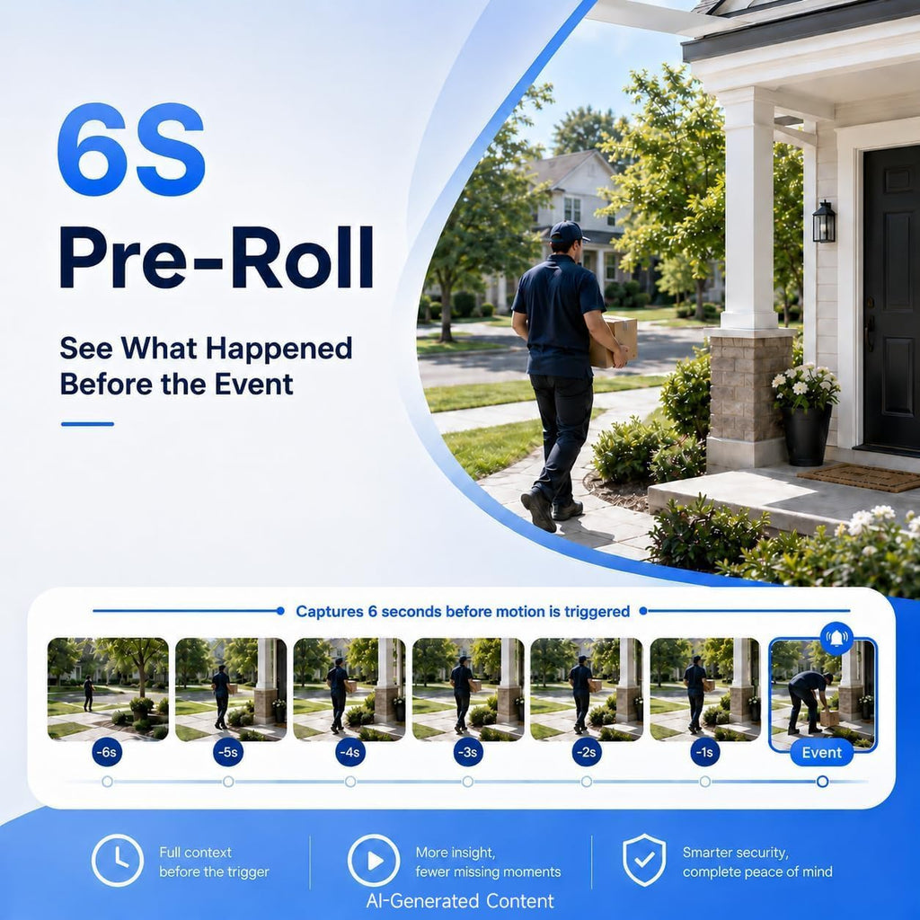 2.5K Window Camera Wireless,No-Drill Install,2.4GHz & 5GHz WiFi Indoor Cameras 6s Pre-Roll, Battery Powered,