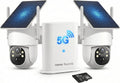 4MP Wireless Security Camera System, 2-Pack Solar Outdoor Cameras with Base Station