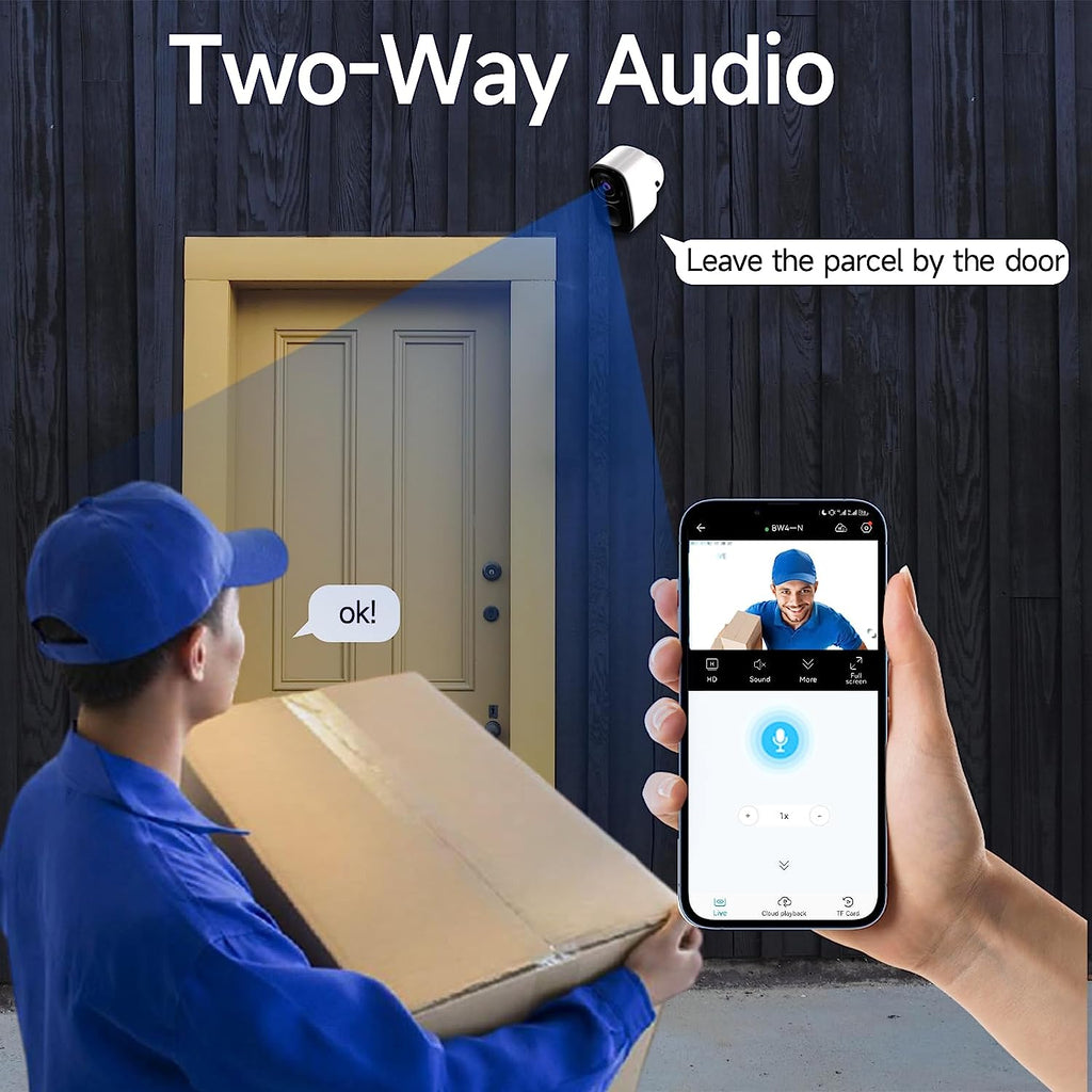 Rraycom 5MP Security Battery Cameras --BW4N