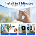 2.5K Window Camera Wireless,No-Drill Install,2.4GHz & 5GHz WiFi Indoor Cameras 6s Pre-Roll, Battery Powered,