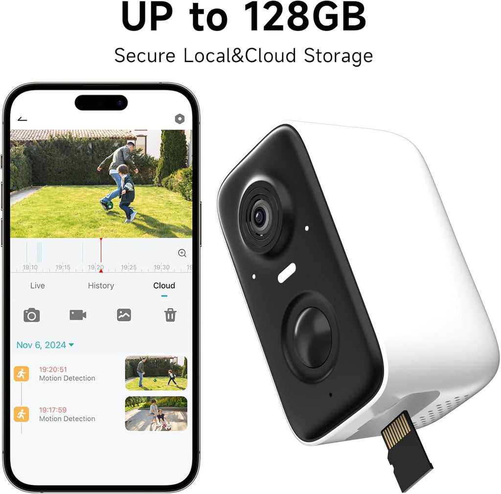 2K Wireless Outdoor Security Camera – Battery Powered, Indoor/Outdoor Surveillance for Home--C367