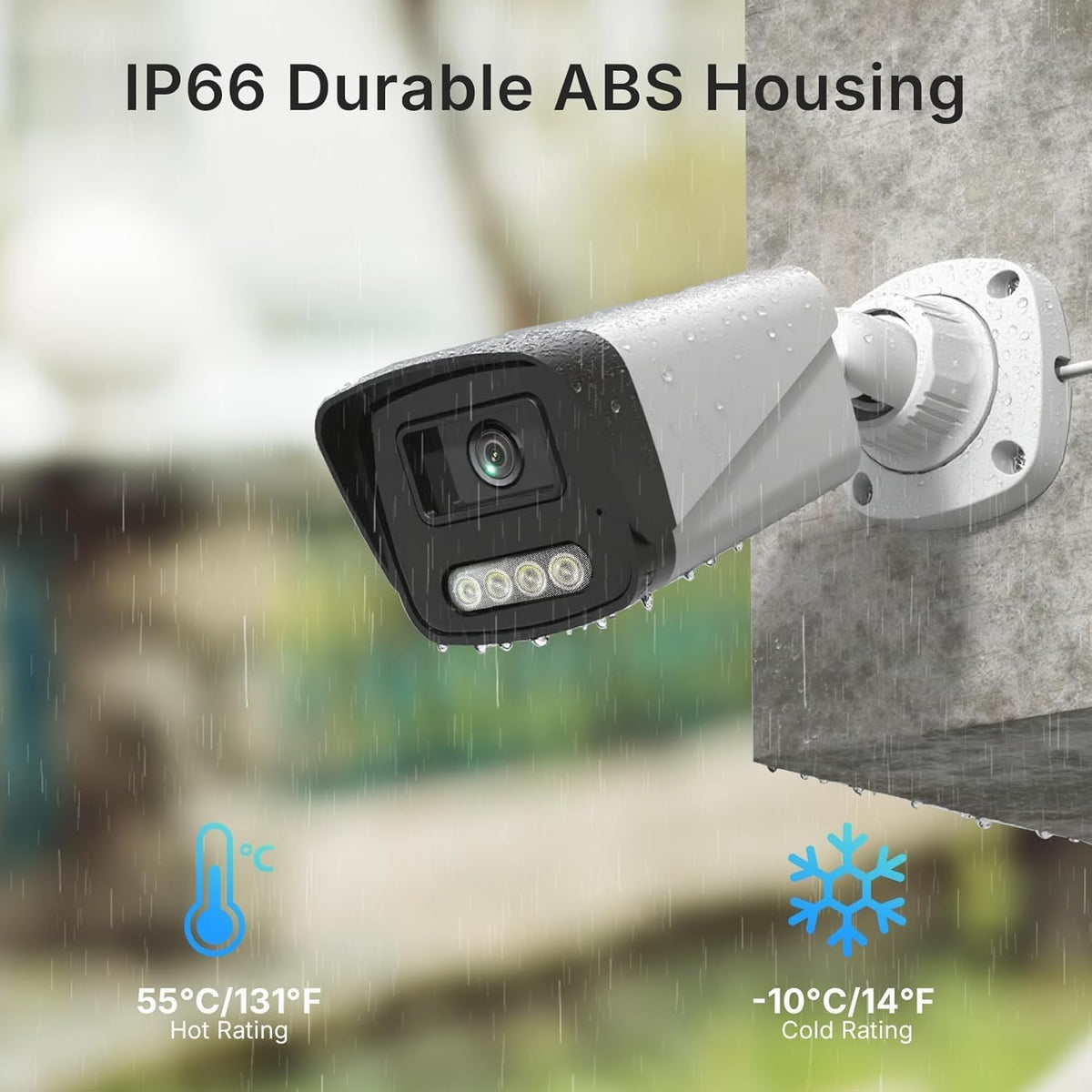 Rraycom 4CH 4MP PoE Security Camera System, Outdoor Cameras, 500GB HDD