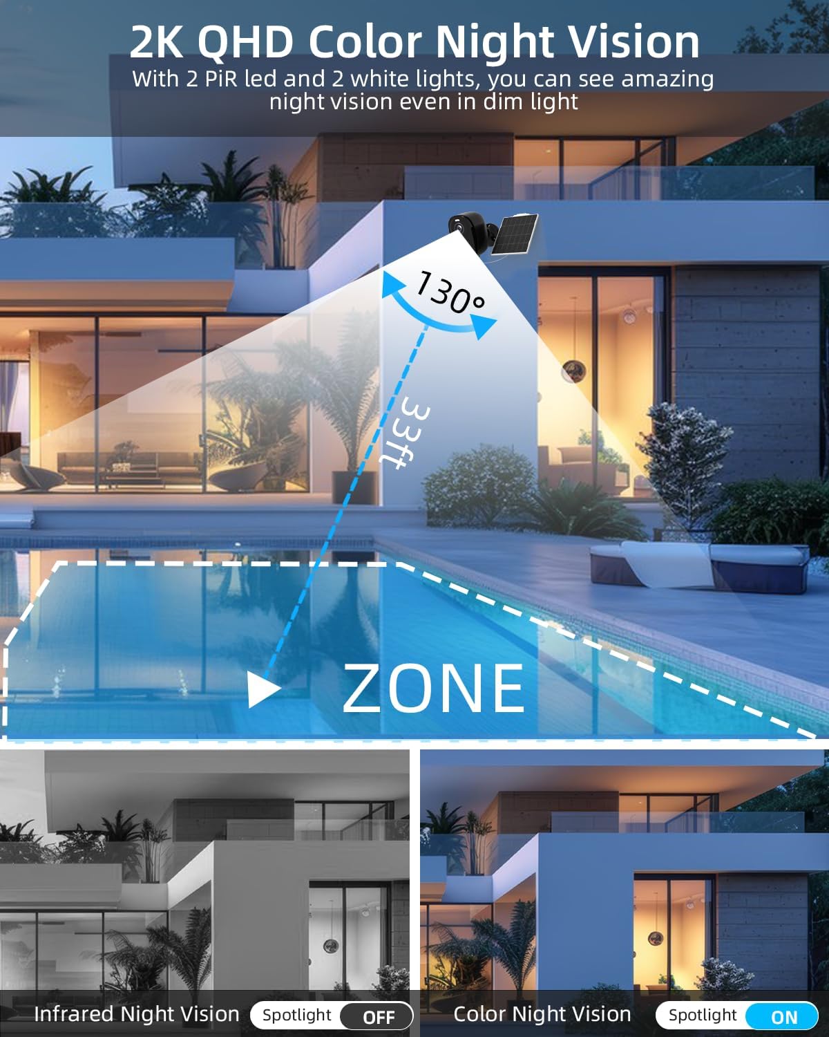 5G/2.4G Solar Security Cameras Wireless Outdoor,Wifi Camera for Outdoor Surveillance--W1SP