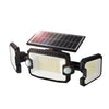Rraycom 3000LM Outdoor Solar Lights 3 Adjustable Heads 270° Wide Angle